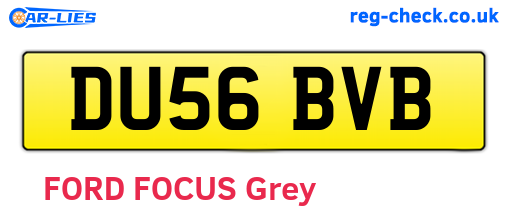 DU56BVB are the vehicle registration plates.