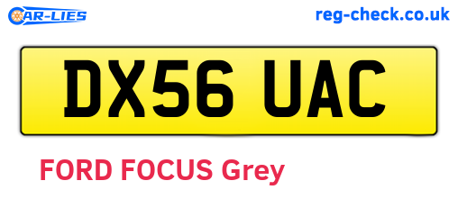 DX56UAC are the vehicle registration plates.