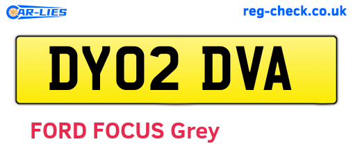 DY02DVA are the vehicle registration plates.