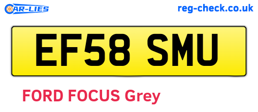 EF58SMU are the vehicle registration plates.