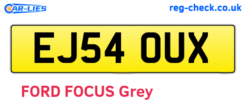 EJ54OUX are the vehicle registration plates.