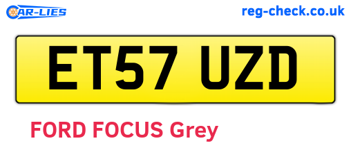 ET57UZD are the vehicle registration plates.
