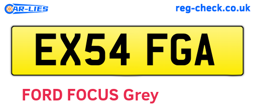 EX54FGA are the vehicle registration plates.