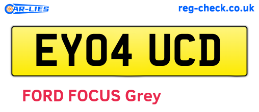 EY04UCD are the vehicle registration plates.