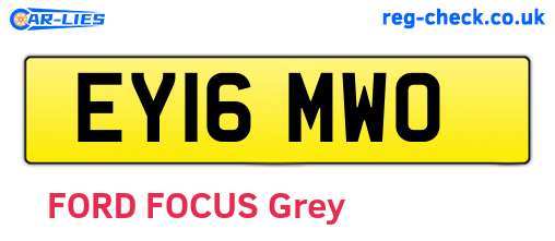 EY16MWO are the vehicle registration plates.