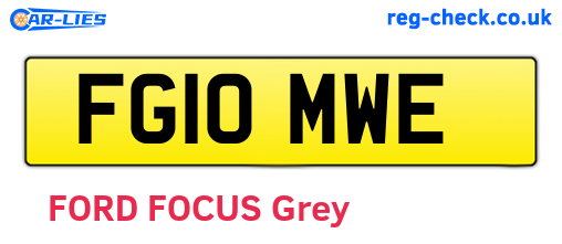 FG10MWE are the vehicle registration plates.