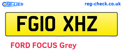 FG10XHZ are the vehicle registration plates.
