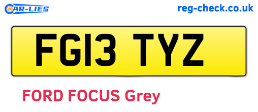 FG13TYZ are the vehicle registration plates.