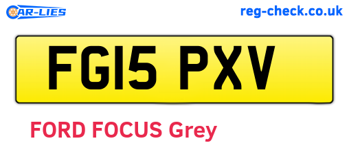 FG15PXV are the vehicle registration plates.