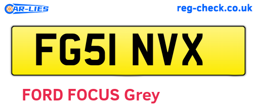 FG51NVX are the vehicle registration plates.