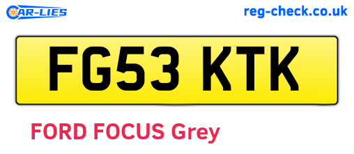 FG53KTK are the vehicle registration plates.