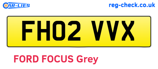 FH02VVX are the vehicle registration plates.