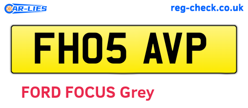 FH05AVP are the vehicle registration plates.