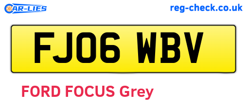 FJ06WBV are the vehicle registration plates.