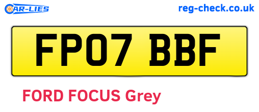 FP07BBF are the vehicle registration plates.