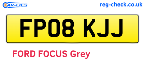 FP08KJJ are the vehicle registration plates.