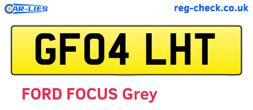 GF04LHT are the vehicle registration plates.