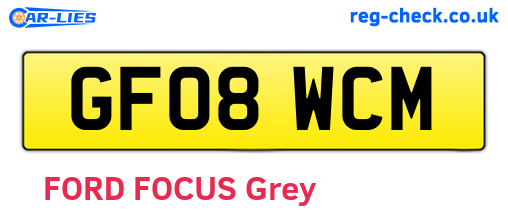 GF08WCM are the vehicle registration plates.