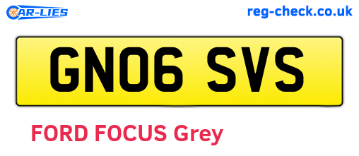 GN06SVS are the vehicle registration plates.