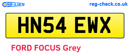 HN54EWX are the vehicle registration plates.