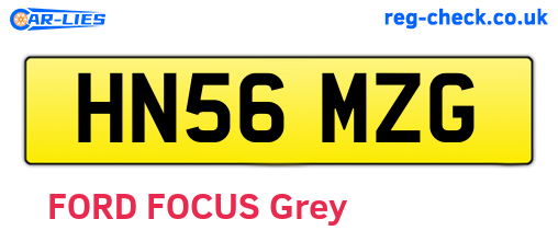 HN56MZG are the vehicle registration plates.