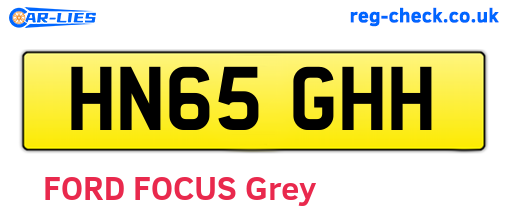 HN65GHH are the vehicle registration plates.