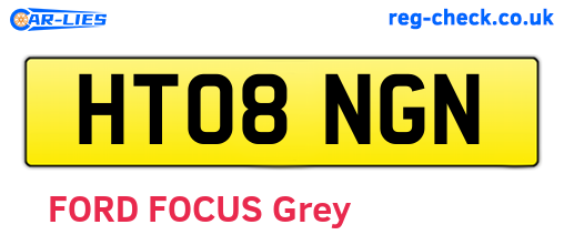 HT08NGN are the vehicle registration plates.