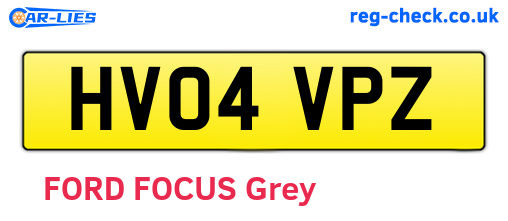 HV04VPZ are the vehicle registration plates.