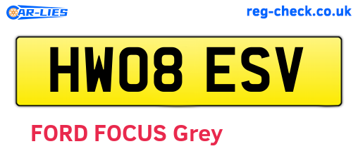 HW08ESV are the vehicle registration plates.