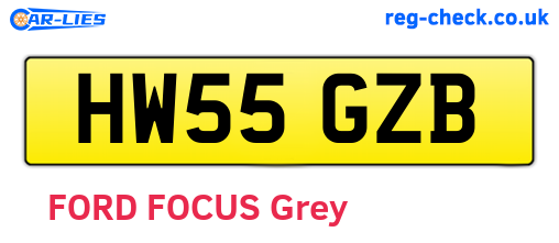 HW55GZB are the vehicle registration plates.