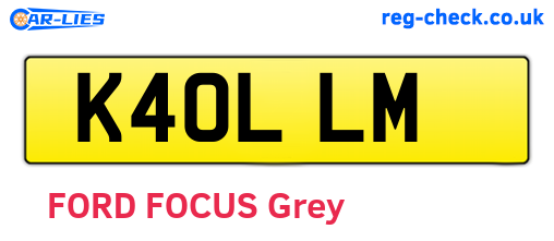 K40LLM are the vehicle registration plates.