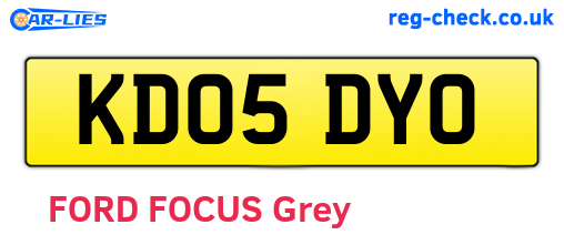 KD05DYO are the vehicle registration plates.