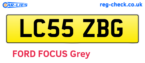 LC55ZBG are the vehicle registration plates.