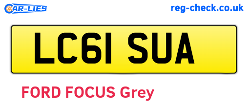 LC61SUA are the vehicle registration plates.
