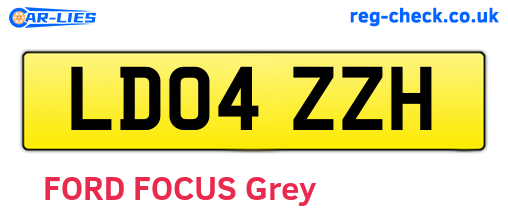 LD04ZZH are the vehicle registration plates.