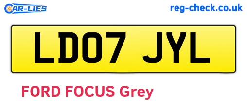 LD07JYL are the vehicle registration plates.