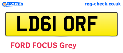 LD61ORF are the vehicle registration plates.