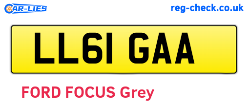 LL61GAA are the vehicle registration plates.