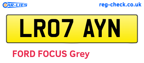 LR07AYN are the vehicle registration plates.