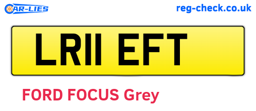 LR11EFT are the vehicle registration plates.
