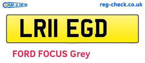 LR11EGD are the vehicle registration plates.