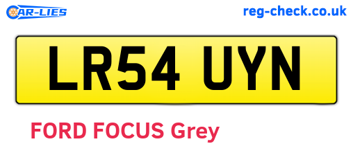 LR54UYN are the vehicle registration plates.