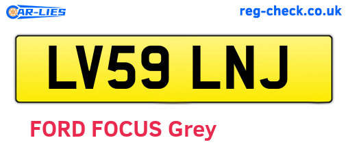 LV59LNJ are the vehicle registration plates.