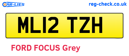 ML12TZH are the vehicle registration plates.