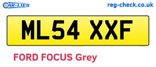 ML54XXF are the vehicle registration plates.