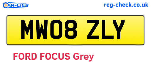 MW08ZLY are the vehicle registration plates.