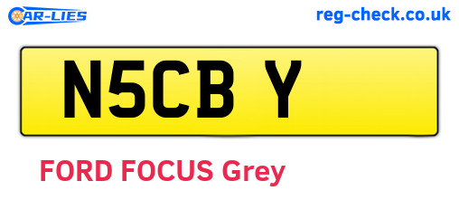 N5CBY are the vehicle registration plates.