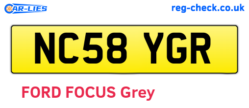 NC58YGR are the vehicle registration plates.