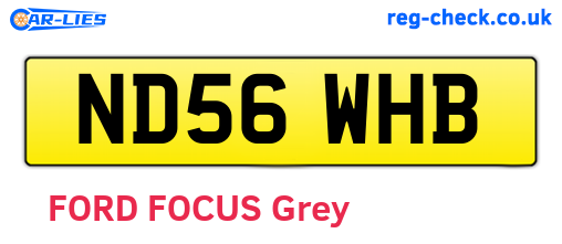 ND56WHB are the vehicle registration plates.