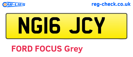 NG16JCY are the vehicle registration plates.